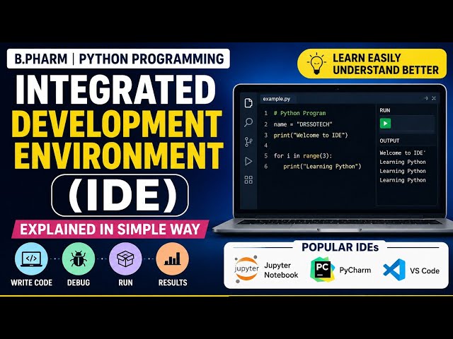 Integrated Development Environment (IDE)||Jupyter, PyCharm & VS Code||B.Pharm Students||New PCI||