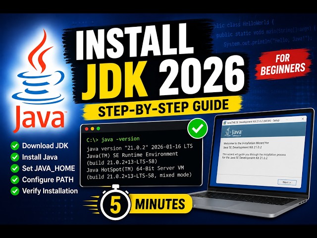 Install Java JDK in 2026 – Complete Beginner Guide