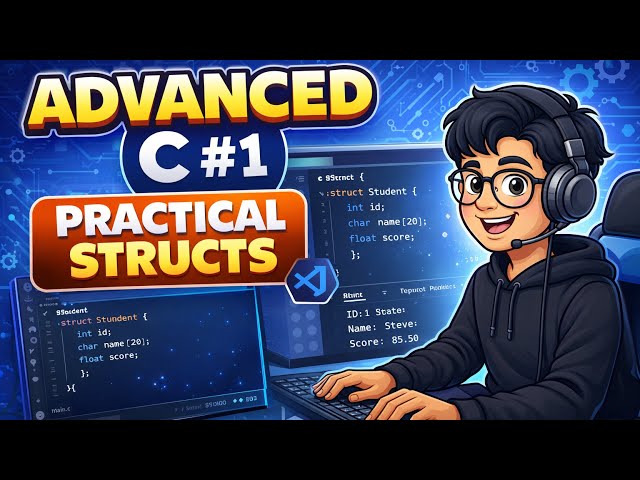 Advanced C #1: Practical Structs (Vs code)