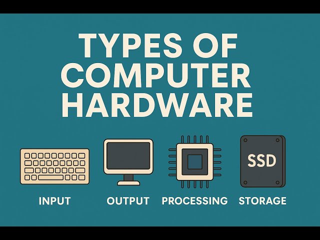 Types of Computer Hardware Explained | Input, Output, Processing & Storage