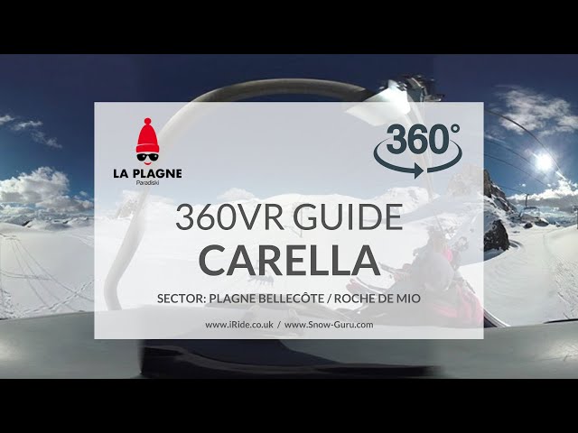 Carella télésiège / chairlift | La Plagne | Plagne Bellecôte / Roche de Mio | Full HD360VR