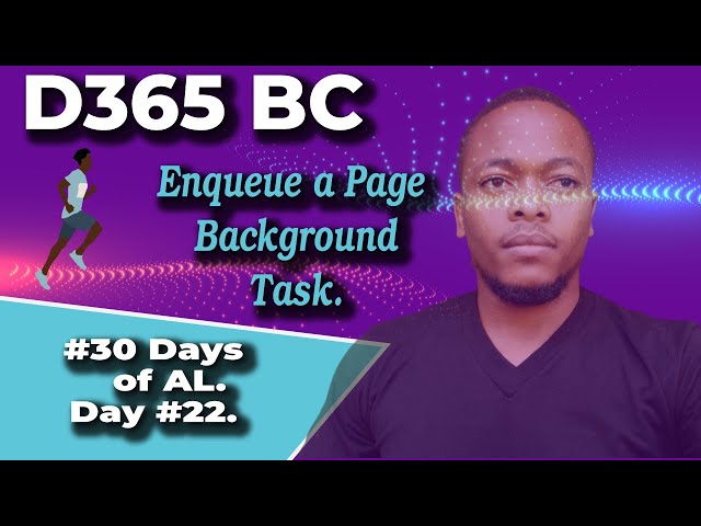 Enqueue A Page BackGround Task in Microsoft Dynamics 365 Business Central using AL.