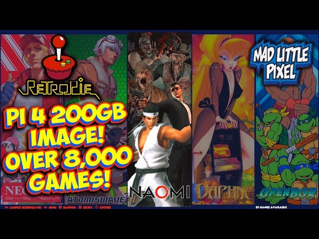 NEW 200gb Retropie Image For Raspberry Pi 4! Over 8,000 Games! Atomiswave, OpenBor, Naomi & More!
