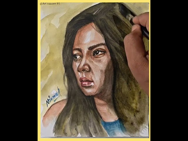 How to Paint a Realistic Watercolor Portrait (Step-by-Step) for beginners 
