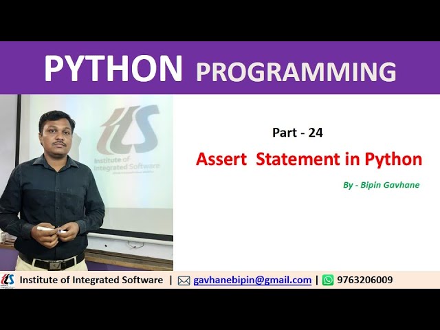 Part - 24 : Assert Statement in Python | Hindi language