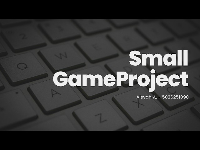 Small Game Project - Basic Programming Course || Using Java, Java Swing, JDBC & MySQL || 5026251090