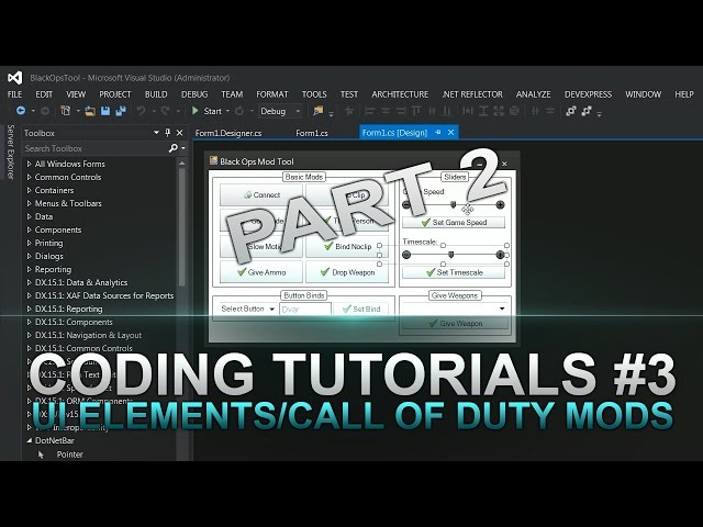 Jtag Coding Tutorials #3 Part 2 UI Elements & Call of Duty Console Commands