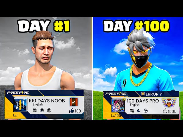 100 Days NOOB to PRO ID !