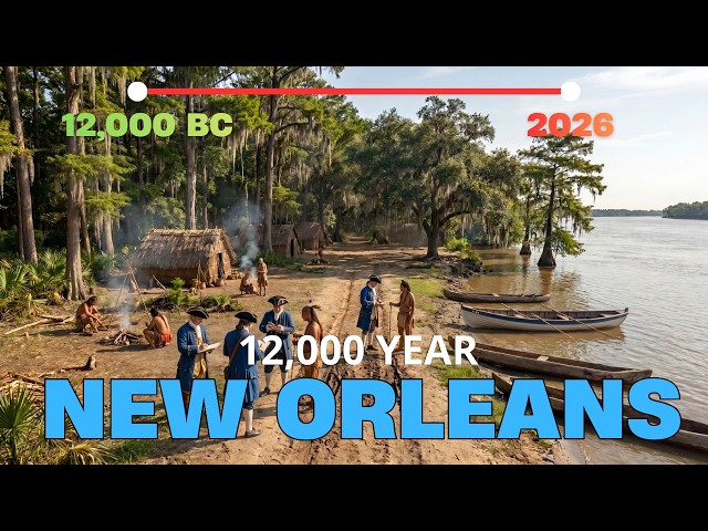 Evolution of New Orleans | Fixed Camera Timelapse 12,000 Years in 15 Minutes