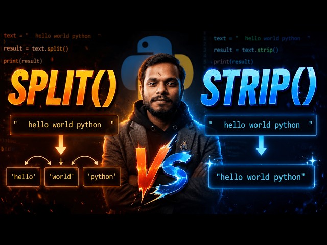 Split vs Strip in Hindi: String Methods Explained
