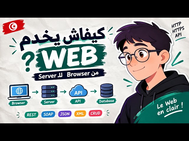 How the Web Works 🌐 | Browser, Server, HTTP, APIs, REST & SOAP (بالتونسي)