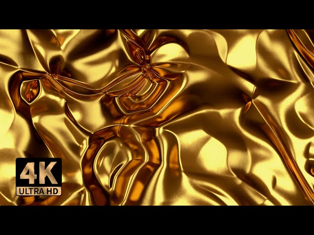 4 Hours ذهب GOLD LUXURY Relaxing BACKGROUND 4k UHD