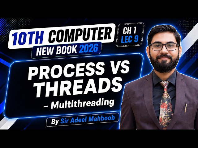 Process vs. Threads | Multithreading | 10th Class Computer Science