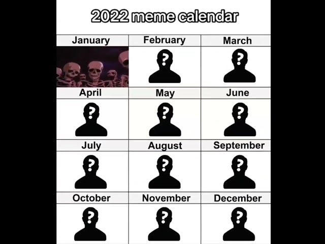2022 meme calendar #memes #video #viral #2022 #shorts