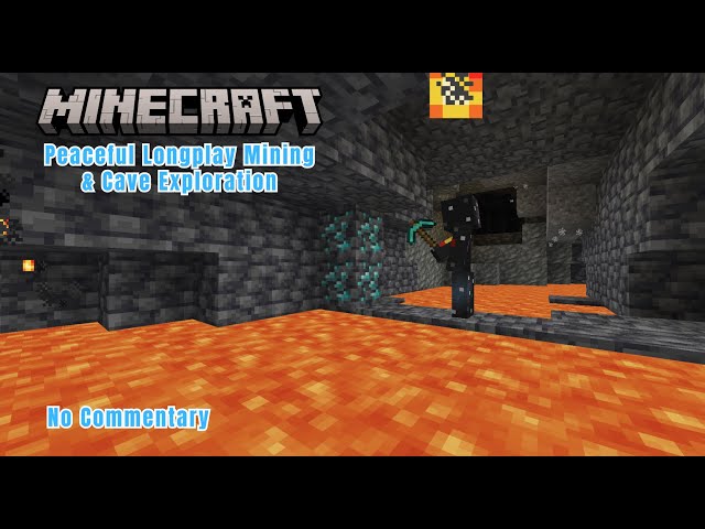 Minecraft Longplay - Calm and Relaxing Cave Exploration and Mining - No Commentary - 1.20