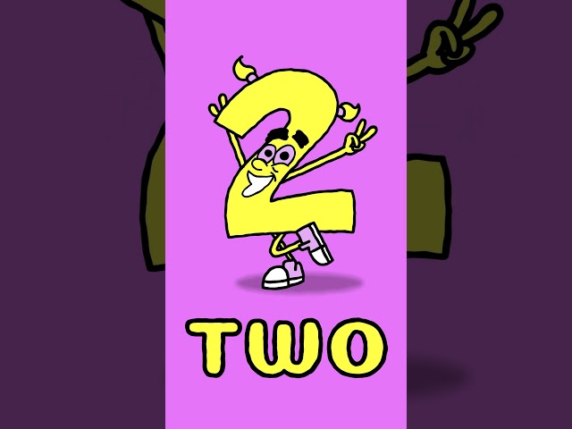 Learn the Number Two - number cartoon