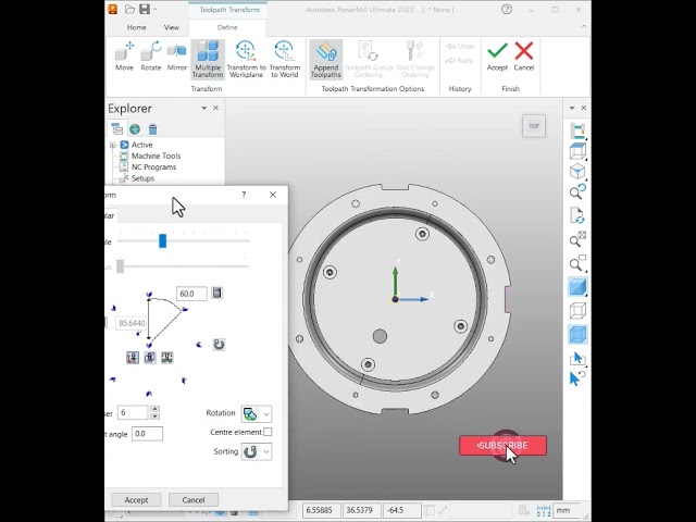 How to Pattern any Program in POWERMILL | Multiple Transform | #powermill  #engineering #vmc