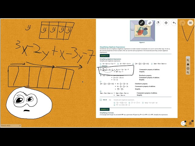 Vtutoring Archive! - Session #022 (Simplifying Algebraic Expressions)