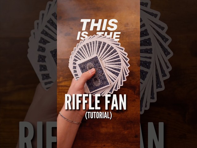 Learn The Riffle Fan! Cardistry Tutorial 😮 #tutorial #shorts #fyp #viralvid #cards #shuffle