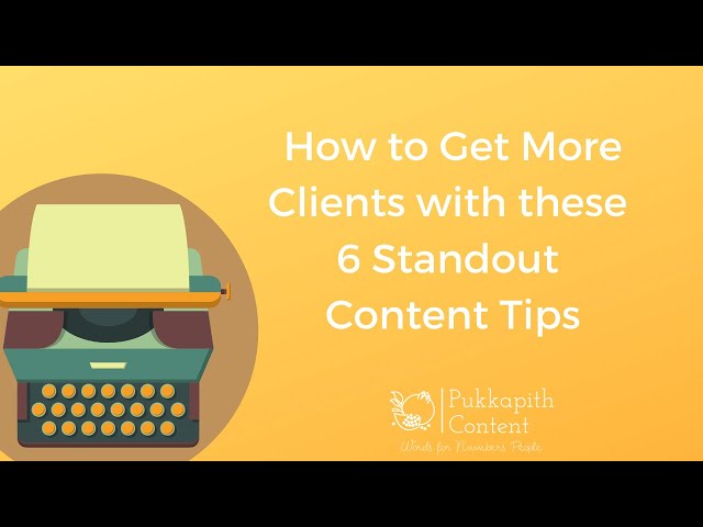 6 Content tips