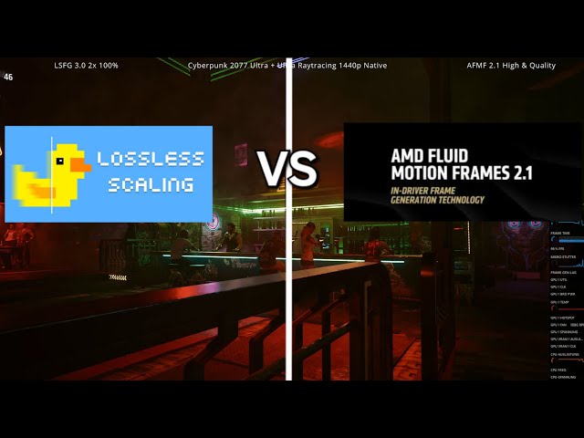 Lossless Scaling 3.0 vs AFMF 2.1 Framegen