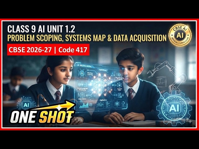 Class 9 AI Unit 1.2 Problem Scoping, Systems Map & Data Acquisition | CBSE 2026-27 | Code 417