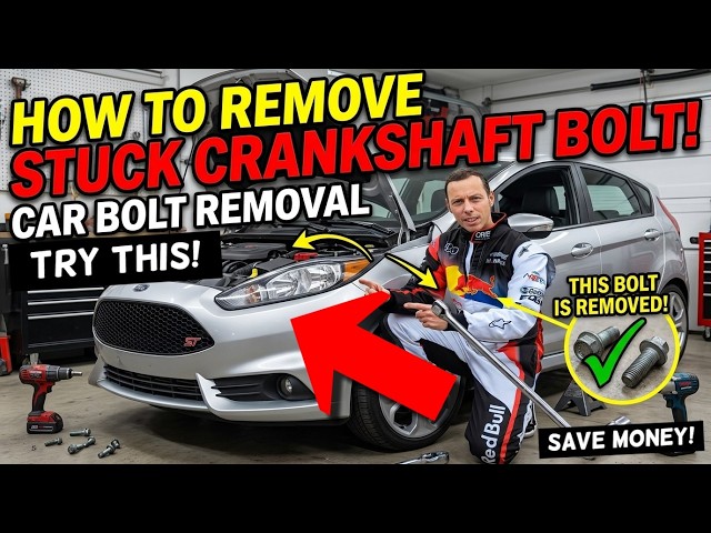 How to Remove a STUCK Crankshaft Pulley Bolton Car