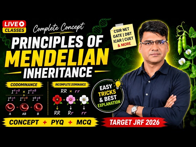Principles of Mendelian Inheritance | Codominance & Incomplete Dominance | CSIR NET 2026
