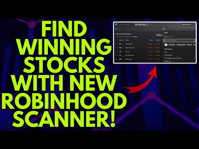 NEW! ROBINHOOD SCANNER TO FIND WINNING STOCKS! | ROBINHOOD INVESTING