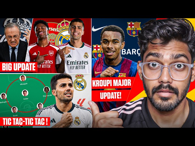 Vini Jr to Arsenal BIG UPDATE, Kroupi Barca SAD Update, Rodri to Madrid SOON, Neymar Retirement