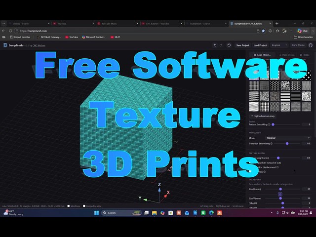 Free Software Texturing 3D Printing