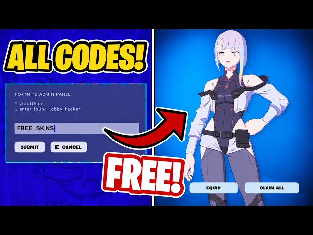 NEW SECRET ADMIN PANEL FORTNITE CODES WILL BLOW YOUR MIND! (ALL FREE SKIN LOBBY HACK CODES)