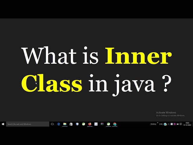 What is inner class in java ?