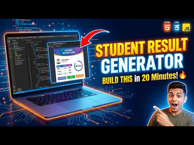 Student Result Generator using HTML, CSS & JavaScript | Full Project Tutorial