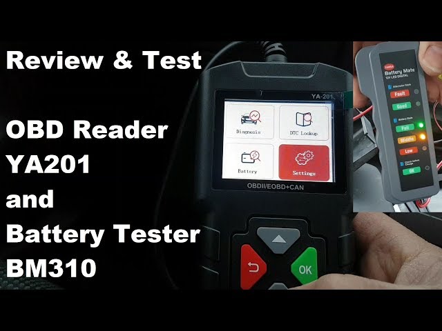 YA201 OBD reader and Battery tester BM310 test and review.