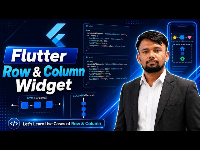 Master Flutter Layouts: Row (Horizontal) vs Column (Vertical)