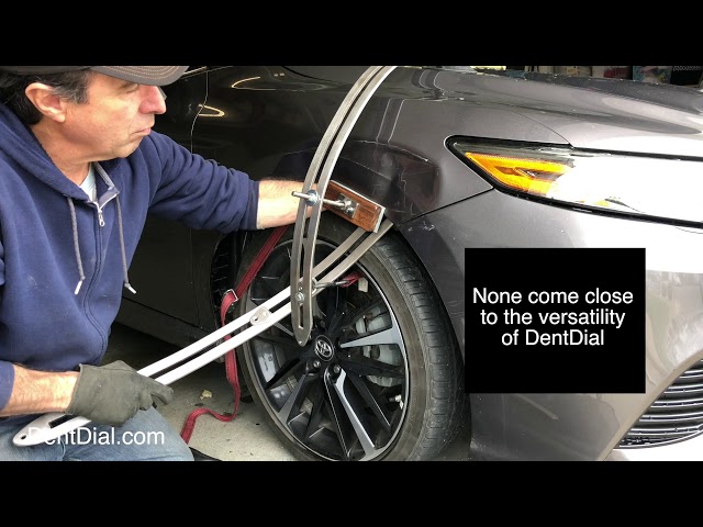 Toyota 2020 Camry Left fender dent repair using #DentDialtools preventing #edgeblowout for #pdr.