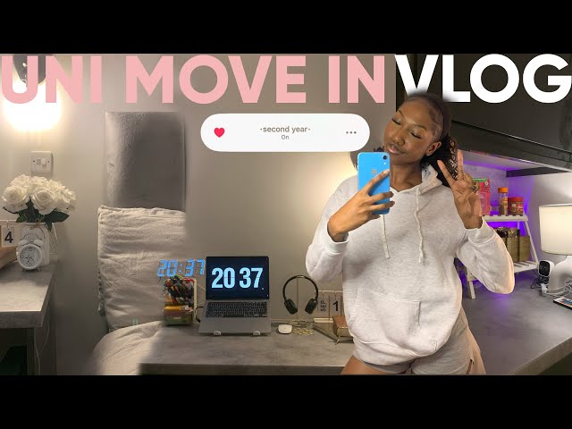 UNI MOVE IN VLOG + ROOM TOUR | *second year* COLLEGE MOVE IN VLOG |Aston Uni|Back to School season 