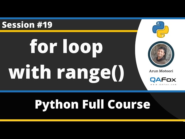 for loop with range() in Python (Python Tutorial - Part 19)