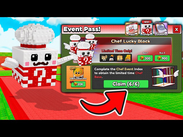 OPENING 100X NEW CHEF LUCKY BLOCKS in Be a Lucky Block!