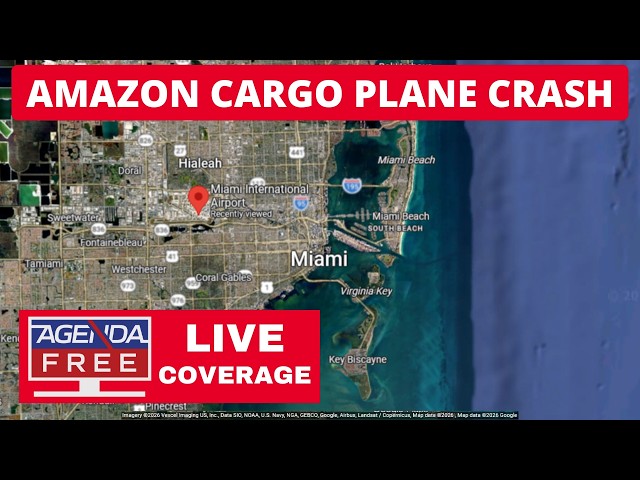 Amazon Cargo Plane Crashes in Miami - LIVE Breaking News Coverage