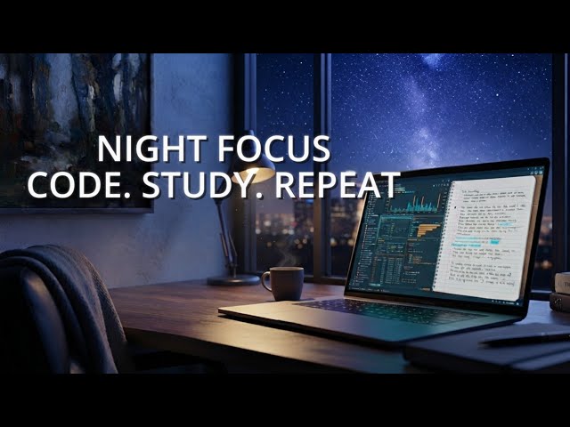 Midnight Coding Under the Stars ✨ Deep Focus Coding Ambience | Night City | Relax & Study