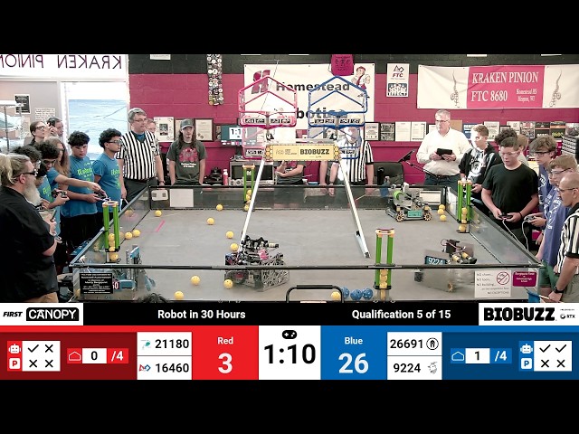 Match 5 | BIOBUZZ Robot in 30 Hours | FIRST Tech Challenge