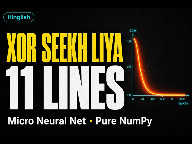 Build a Neural Network from Scratch in NumPy | Forward + Backprop in 11 Lines