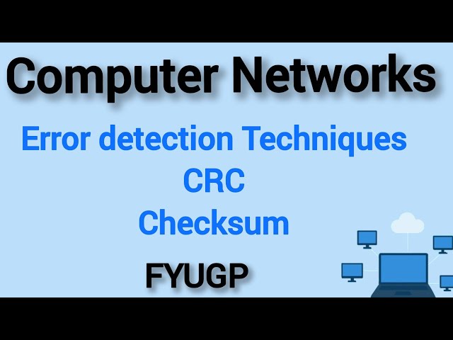 Error Detection Techniques | CRC | Checksum | Computer Networks FYUGP Calicut University 3rd Seme...