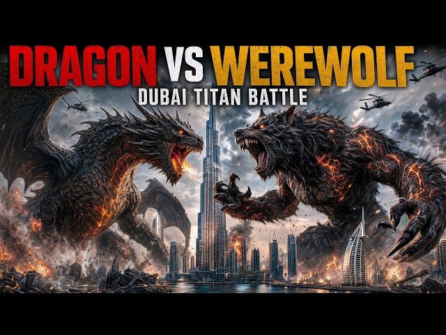 GIANT WOLF vs GIANT DRAGON — Kaiju Monster Movie - FENRIR vs NIDHOGG