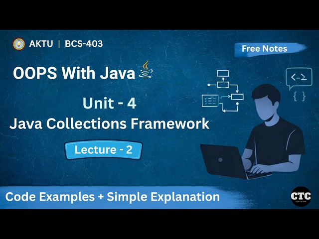 OOPS With Java Unit 4 | Set | HashSet | LinkedHashSet | TreeSet | Lecture 2 (BCS - 403) | AKTU