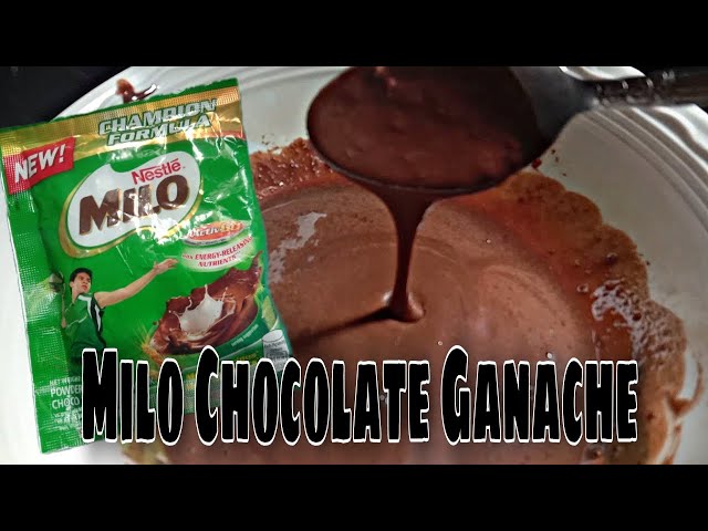 MILO GANACHE | 2 EASY STEPS | #Vlog1 by chels