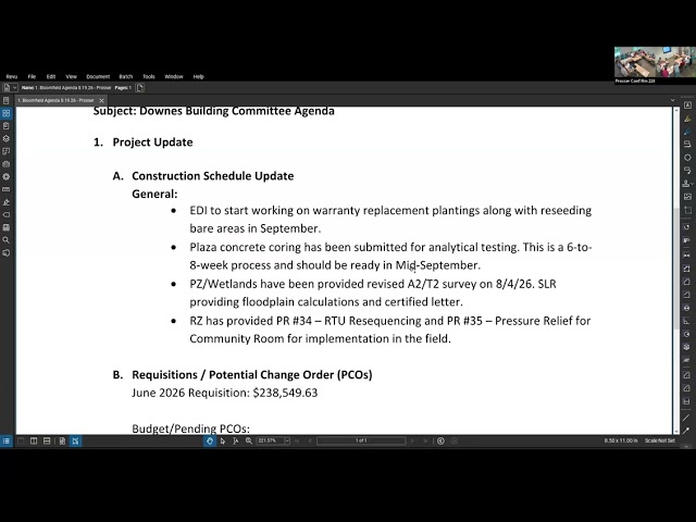 Library Building Committee Meeting - August 19th