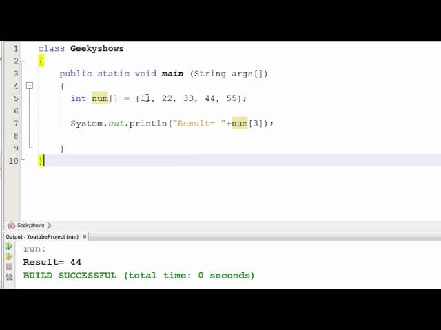 68. One Dimensional Array Example in Java Programming (Hindi)